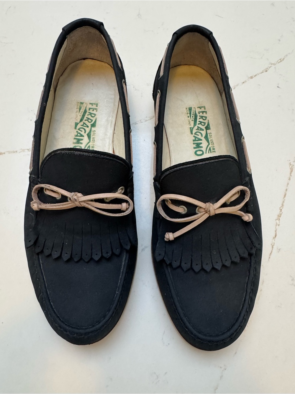 Salvatore Ferragamo kiltie fringe boat loafers - Picture 1 of 11
